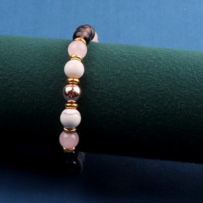 KSQS Healing Stone Bead Bracelet for Women, Natural Gemstones Balance Protection Bracelet, Spiritual Crystal Beads Bracelet Anxiety Relief with Meaning Card - color: Anger Away