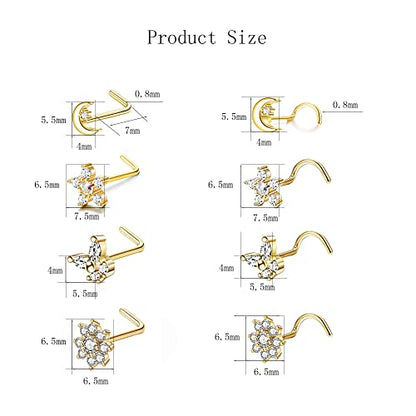 YACHY ASTM F136 G23 Titanium Flat Back Stud Earrings, Internally Threaded Screw-On Hypoallergenic Body Piercing Jewelry for Everyday Wear, Tragus Helix Conch Monroe Medusa Lip, 18G 6mm 8mm - color: 1, size: 6mm+8mm