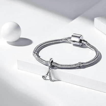 BETTY&SARAH 925 Sterling Silver Letter Charms for Bracelets and Necklace Alphabet Initial Pendant Jewelry Gift for Women - color: Pendant X