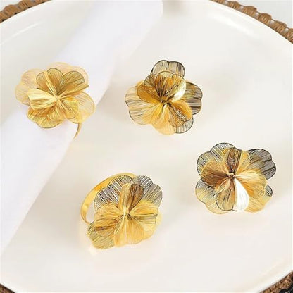 Elegant Big Flower Statement Rings For Women Bohemian Exaggerated Large Metal Floral Hip Hop Punk Ring Fashion Cubic Zirconia Crystal Stamen Adjustable Open Ring Birthday Friendship Christmas Jewelry Gift - color: Gold