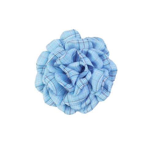 Elegant Large Cloth Flower Brooches Big Camellia Flower Pin for Women Dainty Cloth Fabric Rose Brooches Dress Skirt Scarf Hat Pins Clothing Decoration Accessories - color: Blue B