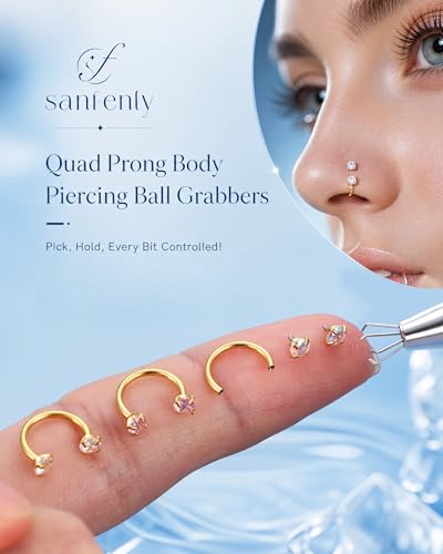 Sanfenly 18G Horseshoe Nose Ring for Women Surgical Steel Nose Rings Hoops | Hypoallergenic Nose Piercings Jewelry, Septum Rings Hoop Studs Tragus Earrings Helix Cartilage Lip Ring - color: Gold Plated-3pcs-8mm
