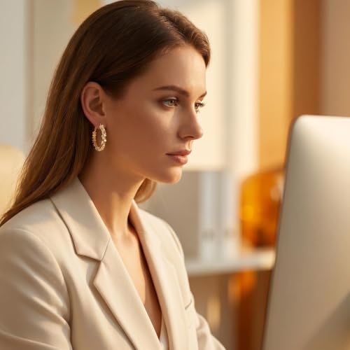 Hoop Earrings for Women, Hypoallergenic Stainless Steel Lightweight Thin Large Big Hoops Earrings Set for Women, Non Tarnish for Jewelry Gift 40MM - color: Gold Rhinestone & Square Hoop Earrings