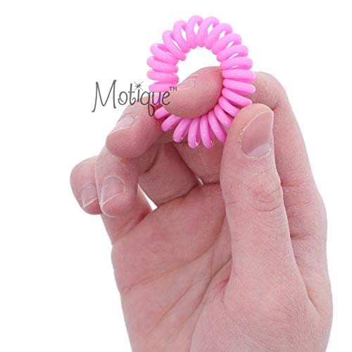 Small Coil Hair Ties For Girls - Set of 6 Light Purple - color: Light Purple