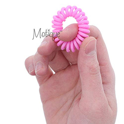 Small Coil Hair Ties For Girls - Set of 6 Light Purple - color: Light Purple