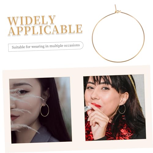 COLLBATH 10pcs Oversized Thin Hoop Earrings for Women Lightweight Stainless Steel Large Circle Earrings with Fade-resistant Finish Minimalist Chic Style for Parties Weddings and Everyday