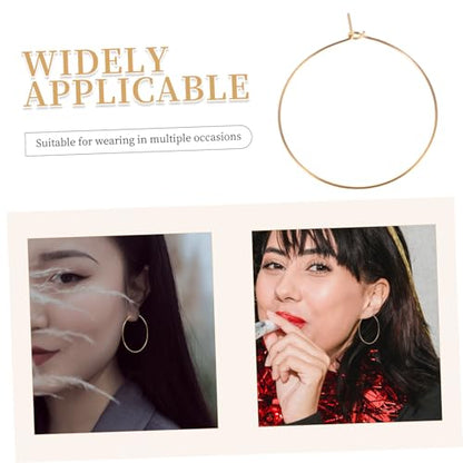 COLLBATH 10pcs Oversized Thin Hoop Earrings for Women Lightweight Stainless Steel Large Circle Earrings with Fade-resistant Finish Minimalist Chic Style for Parties Weddings and Everyday