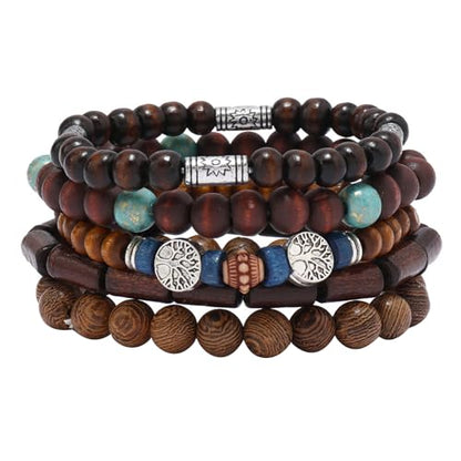 Wood Bead Necklace Africa Wooden Chain Statement Unisex Chunky Necklaces - color: 5 Necklace