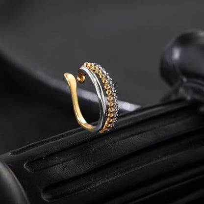 Ear Cuff for Women,Non Piercing Huggie Ear Cuff Earrings | Non Piercing Vintage Adjustable Ear Cuff Earrings Clip On Cartilage Ear Jewelry - style: Gold