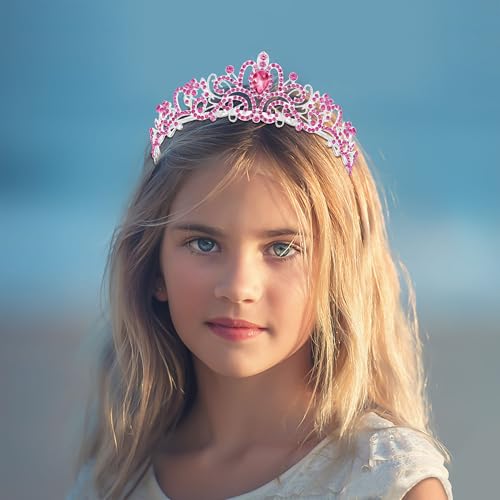 TAROSE Tiaras for Women, Birthday Crown and Sash for Girls | Birthday Sash Sunglasses Outfit, Birthday Gift for Women Girls, Goddess Crown Bride/Halloween/Prom/Party/Costume - color: 1 I. Silver+full Rose