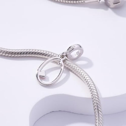 Letter Charms for Pandora Bracelets 925 Sterling Silver Alphabet Initial Charms Bead Jewelry Gift for Women - style: Initial O