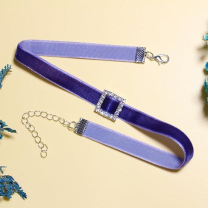 Nova&Aria Chokers Set For Women Heart Choker Necklaces Flower Pendant Velvet Cute Pink Turquoise Blue White Black Choker Necklace Christmas Colorful Lace Chokers - color: DarkBlue