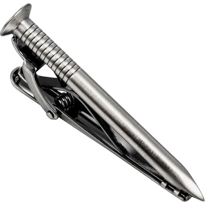 HAWSON Various Tie Clips for Men Unique, Funny Novelty Mens Tie Bar, Personalized Tie Pins for Men, Theme Wedding Party Gifts - style: Ancient Silver Nail