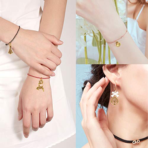 SANNIX 200Pcs Gold Charms Bulk Antique Gold Charms for Jewelry Making | Charm Bracelet Necklace Earrings DIY Craft Making - color: Gold