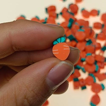 100pcs Carrot Polymer Clay 10mm Spacer Beads for Women Jewelry Making DIY Bracelet Necklace Hair Clip Easter Favor (Carrot) - color: Carrot