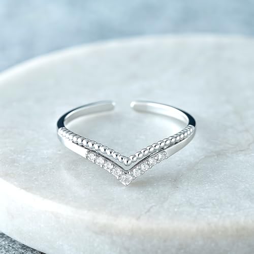 LeCalla 925 Sterling Silver Minimalist Toe Rings Set of Toe Ring Lightweight Simple Antique Open Adjustable Toe-Rings Beach Foot Jewelry Set for Women - color: 08. Classy CZ Ball (1 PCS)