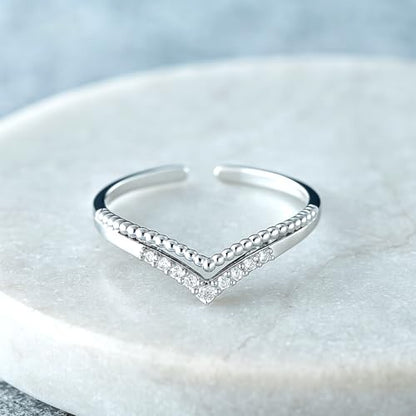 LeCalla 925 Sterling Silver Minimalist Toe Rings Set of Toe Ring Lightweight Simple Antique Open Adjustable Toe-Rings Beach Foot Jewelry Set for Women - color: 08. Classy CZ Ball (1 PCS)