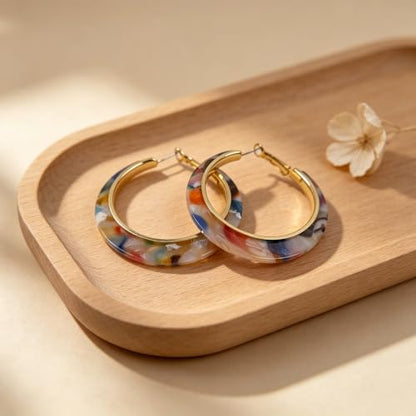 Chunky Beaded Necklaces for Women Statement Colorful Acrylic Resin Beads Necklace Bracelets Boho Trendy Necklace Bracelet Earrings Summer Beaded Jewelry - style: 4C