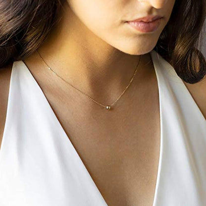 itianxi Dainty Cross Charm Pendant Necklaces,14K Gold Tiny Three Ball Necklace,Simple Fashion Jewelry for Women - color: ball