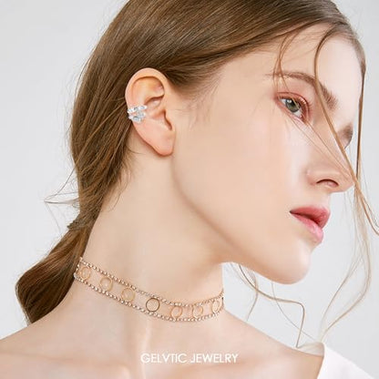 Cute Butterfly Cartilage Clip on Earrings for Women Non Pierced Huggie Ear Cuff Y2K Statement Silver Clip Stud Earrings Granddaughter Daughter Valentines Birthday Graduation Jewelry Gift - color: EA316-Silver Butterfly