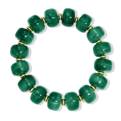 Bead Bracelet for Women Vibrant Color Resin Beads Bracelets Elastic Stretch Chunky Bracelet Boho Summer Beach Vacation Jewelry - color: Color 3