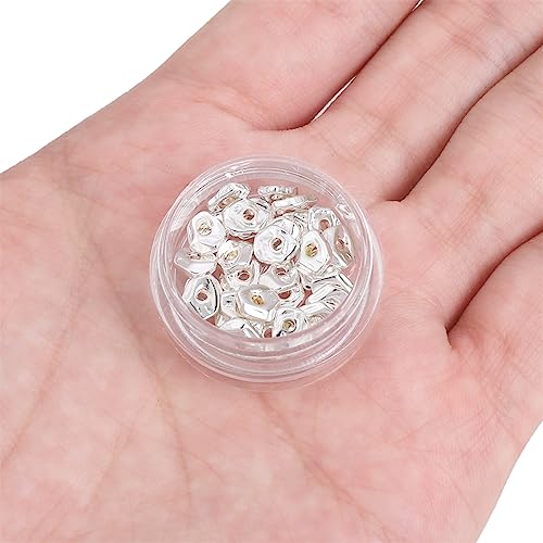 Silver Plated Irregular Spacer Beads 5x6mm 30pcs for Jewelry Making Findings Non Tarnish - color: Silver, size: 5x6mm Irregular