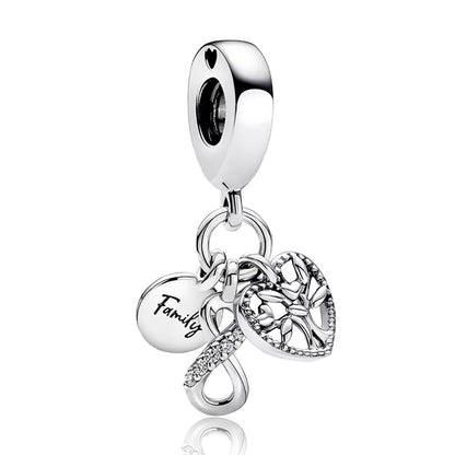 10 Pack Silver Bead Charms for Bracelets and Necklaces Pendant Dangle Beads Jewelry Gifts for Women Charm Set - color: Travel Hot Air Balloon
