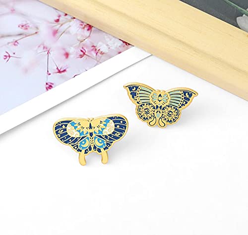 Cute Enamel Pin Set Lapel Pins Brooches Cartoon Brooch Badge Pins for Clothes Bags Backpack for Women - color: Butterfly Set
