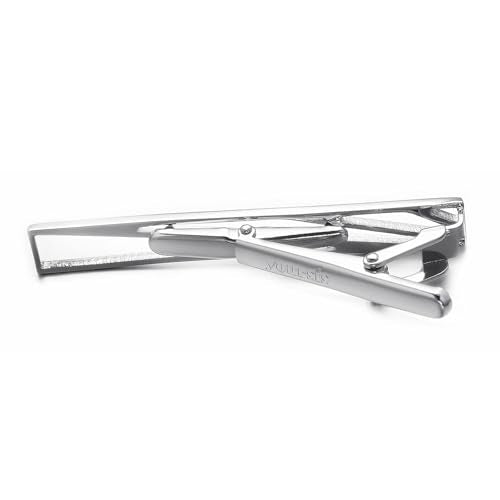 Yoursfs Irregular Hollow Out Tie Clips for Men | Small Square, Silver, Stainless Steel, Personalized Jewelry