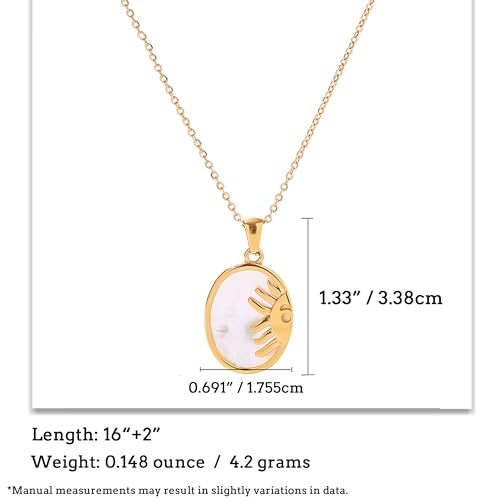 Unisex Celestial Gold Pendant Necklaces, Sun/Moon/Star/Angle Celestial Elements Unisex Choker Gold Lover Chains for Men and Women Jewelry - color: Gold Chain - Sun #3