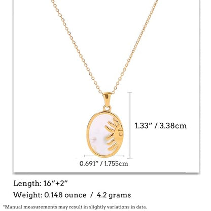 Unisex Celestial Gold Pendant Necklaces, Sun/Moon/Star/Angle Celestial Elements Unisex Choker Gold Lover Chains for Men and Women Jewelry - color: Gold Chain - Sun #3