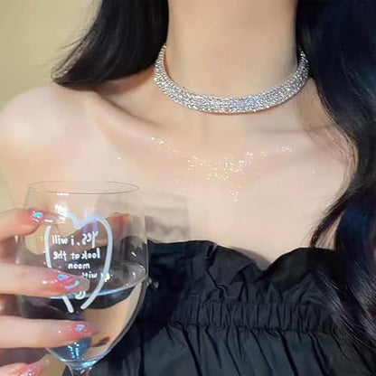 Crystal Wedding Jewelry Set, Necklace Earrings, for Accessories | Silver jewelry design, suitable almost occasions, non fading, non oxidizing, Valentine's Day gift, wedding jewelry sets - color: B