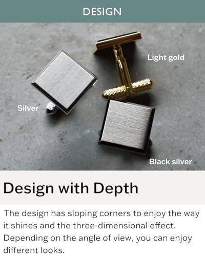 [TAVARAT] Tie Clip Tie Clips for Men Black Silver Light Gold Tie Bar Tie Pin Tps-163 - style: cufflinks set (silver)