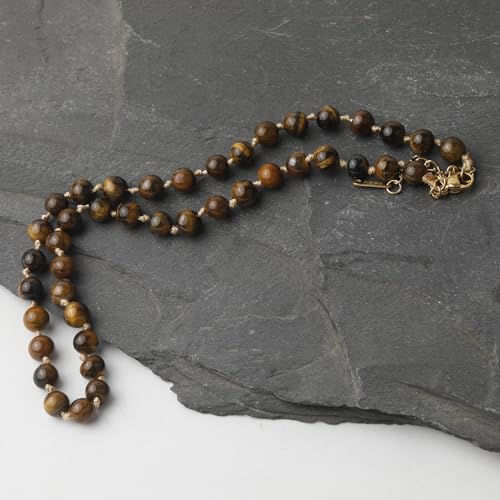 Semi Precious Stone Beaded Choker Necklace 14K Gold Plated Natural Stone Double Strand Necklace Layered Short Necklaces - color: Square Blue Spotted Stone