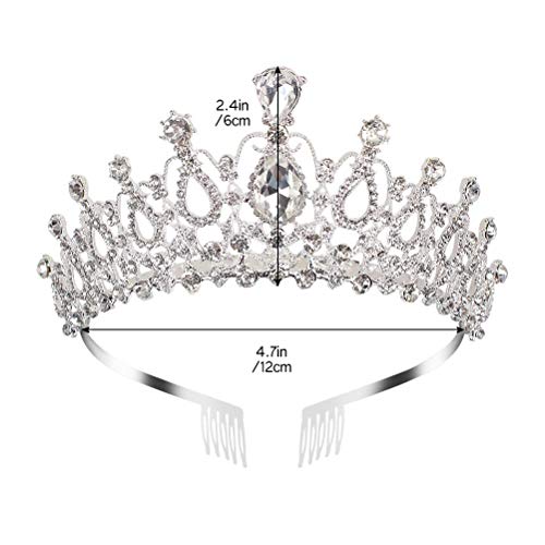 Multi-Style Face Shape-Fitted Tiara & Crown Collection Adjustable Comfortable Crystal Headpieces for Weddings Parties & Photography