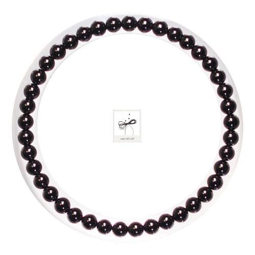 BANANE LAB Healing Crystal Beaded Bracelet, 4/6/8mm Beads for 6.5" Wrist | DIY Kit Included. Multiple Gemstone Options. Beaded Protection Bracelet Women Men Daily Wear. Handmade Crystal Jewelry Gift. - color: Black Onyx, size: 4MM Beads (Fits 6.5" Wrist)