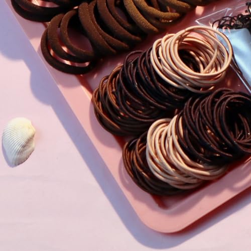 YANRONG 755PCS Hair Accessories for Woman Set Seamless Ponytail Holders Variety Hair Scrunchies Hair Bands Scrunchy Hair Ties For Thick and Curly (755PCS (black brown)) - color: 755PCS (black brown)