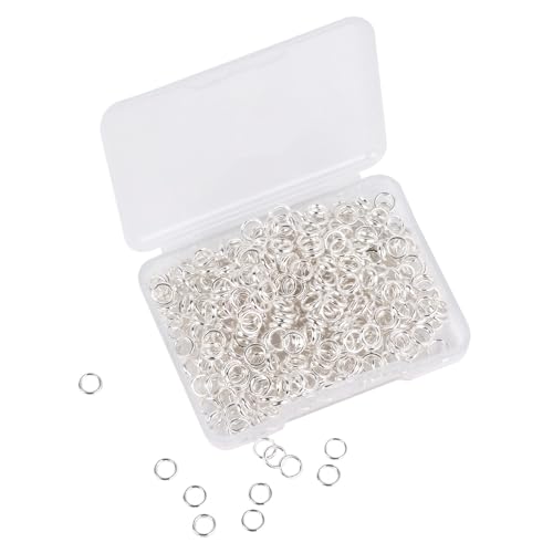 papasgix Silver Gold Jump Rings for Jewelry Making, 100/500Pcs 4/6/12/14mm | Gold Color Closed Jump Rings for DIY Bracelets Earrings Necklaces (Silver, 12mm 500pcs) - color: Silver, size: 12mm 500pcs