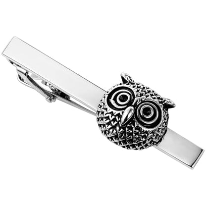 HAWSON Tie Clips for Men Unique,Fun Animal/Musical/Nautical Tie Clip,Novelty Personalized Mens Tie Bar,Accessories Business Wedding Gifts - style: Owl