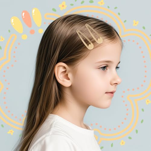 120 Pack Taupe 2 Inch Barrettes Women Metal Snap Hair Clips Accessories | Non - Slip Hairpins Barrettes for Kids Girls Teens - color: Taupe