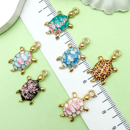 WOCRAFT 30pcs Enamel Sea Ocean Life Turtle Charms for Jewelry Making Bulk Summer Nautical Marine Life Charms Necklace Earrings Bracelet Making DIY Craft (SN943)