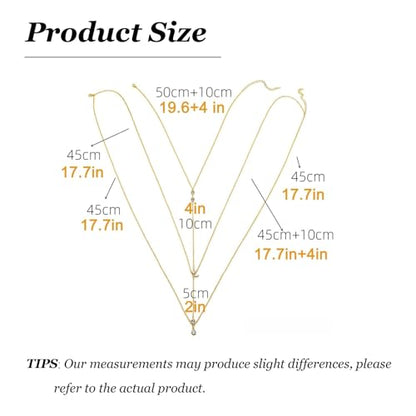 Body Chain Jewelry for Women Rhinestone Back Chain Necklace for Backless Dress Backdrop Chain Necklaces for Women - color: Rhinestone Body Chain