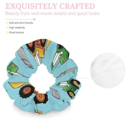 No-Damage Scrunchies for Women Milk Farm Tractors, Gentle Spiral Coils, Traceless Ponytail Holders for Night, Sleep, and Bedtime - color: Style (856)