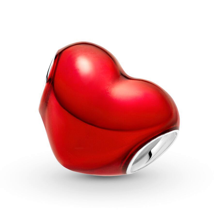 S925 Sterling Silver Enamel Colorful Heart Charm Fit Bracelets Necklaces | Black Pink Blue Green Red Enamel Heart Charms DIY Fashion Holiday Jewelry Gift Valentines Day & Anniversary for Women - color: Silver-0425