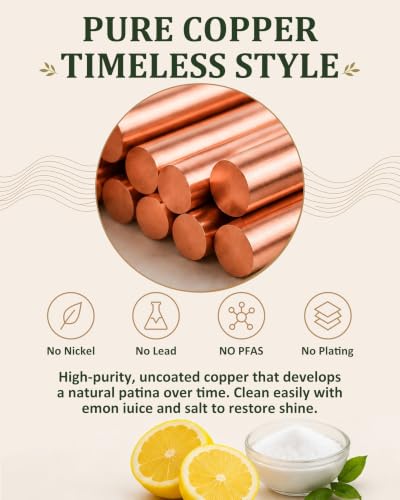 Pure Copper Bracelet – Copper Bracelet for Men & Women – 100% Solid, Raw & Uncoated Handmade Hammered Tibetan Cuff Bangle - color: MirrorSurface