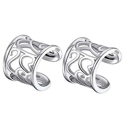 ChicSilver 925 Sterling Silver Ear Cuffs Non-Piercing Cartilage Earrings: Various Styles, Conch Cuffs (with Gift Box) - style: H: 8mm Celtic Cuff
