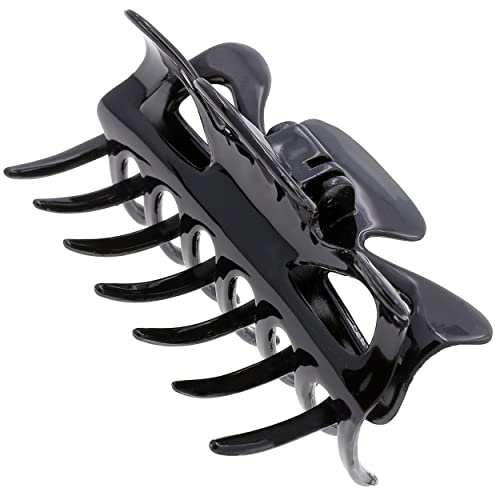 Camila Paris CP47 French Hair Clip for Women, 3.5 inch Black for Thick Volume Hair, Girls Hair Claw Clips Jaw, Durable Styling Hair Accessories for Women, Strong Hold No Slip Grip, Made in France - color: Black 3.5"