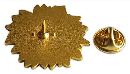 Novel Merk Flower Blossom Floret - Sunflower, Daffodil, & Other Lapel Pin, Hat Pin & Tie Tack Set - with Clutch Back - style: 3-Sunflower