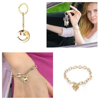 Resflyar 100 PCS Wholesale Bulk Lots Jewelry Making Charms, Mixed KC Gold Charms Pendants for Wedding Birthday Party Necklace Bracelet Jewelry Making and Craft DIY Supplies - color: Gold-100PCS