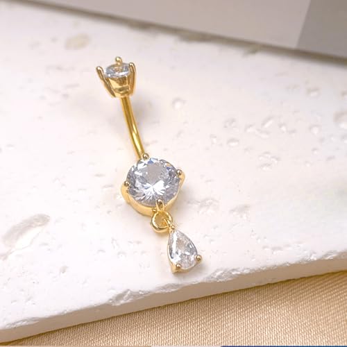 11 Pcs Belly Button Ring Dangle Stainless Steel Belly Rings 14G | Belly Button Piercing Cute Navel Ring Belly Piercing Jewelry for Women - style: 11G